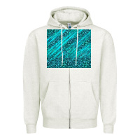 Oatmeal Heather blue glitter with leopard pattern Zipper Hoodie - TumblerDesignByShophia