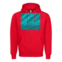 Red blue glitter with leopard pattern Zipper Hoodie - TumblerDesignByShophia