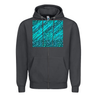 Smoke blue glitter with leopard pattern Zipper Hoodie - TumblerDesignByShophia