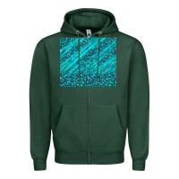 Sports Green blue glitter with leopard pattern Zipper Hoodie - TumblerDesignByShophia
