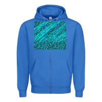 True Royal blue glitter with leopard pattern Zipper Hoodie - TumblerDesignByShophia