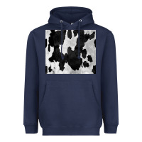 Navy Black White Cowhide Tumbler Heavyweight Hoodie - CowCowDesign