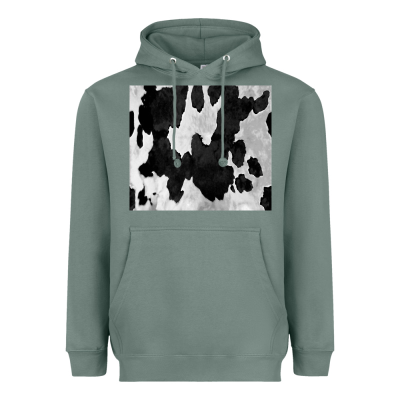 Black White Cowhide Tumbler Heavyweight Hoodie by CowCowDesign | Teevron
