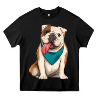 Black english bulldog Heavy Core Tee - Artiststas