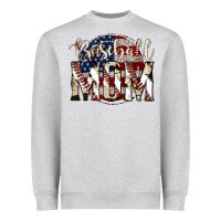 Heather Grey American Baseball Dad Heavyweight Sweatshirt - Bettercallsaul