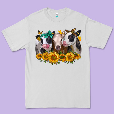 Sunflower Heifers Premium Tee Designed By Jasminsmagicworld