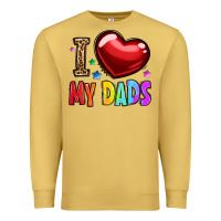 Antique Gold i love my dads Premium Sweatshirt - OliviaCreatesArt