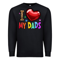Black i love my dads Premium Sweatshirt - OliviaCreatesArt