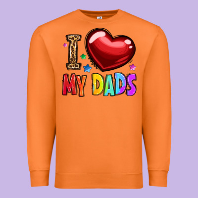 I Love My Dads Premium Sweatshirt Designed By Oliviacreatesart
