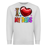 Dove Grey i love my dads Premium Sweatshirt - OliviaCreatesArt