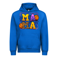 Cobalt Purple and gold Basketball leopard frame Mama Urban Hoodie - LillyAllenDesigns