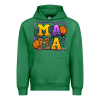 Emerald Purple and gold Basketball leopard frame Mama Urban Hoodie - LillyAllenDesigns