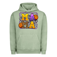 Pigment Oil Green Purple and gold Basketball leopard frame Mama Urban Hoodie - LillyAllenDesigns
