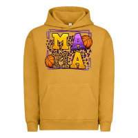 Pigment Peanut Butter Purple and gold Basketball leopard frame Mama Urban Hoodie - LillyAllenDesigns