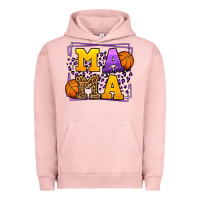 Pigment Salmon Purple and gold Basketball leopard frame Mama Urban Hoodie - LillyAllenDesigns