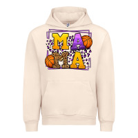Sandshell Purple and gold Basketball leopard frame Mama Urban Hoodie - LillyAllenDesigns
