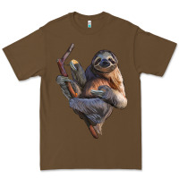 Cacao Sloth Premium Tee - LillyAllenDesigns