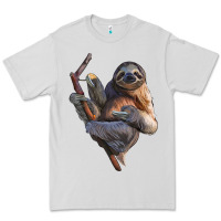 Dove Grey Sloth Premium Tee - LillyAllenDesigns