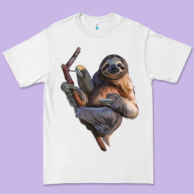 Sloth Premium Tee Designed By Lillyallendesigns