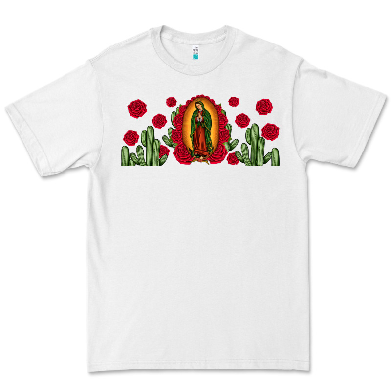 Lady Of Guadalupe Cactus Rose Premium Tee by JahusDesignShop | Teevron