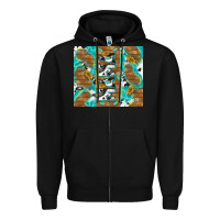 Black cowhide mama with rustic teal wood Zipper Hoodie - TumblerDesignByShophia
