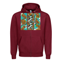 Burgundy cowhide mama with rustic teal wood Zipper Hoodie - TumblerDesignByShophia