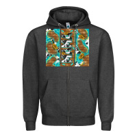 Charcoal Heather cowhide mama with rustic teal wood Zipper Hoodie - TumblerDesignByShophia