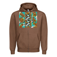 Chestnut cowhide mama with rustic teal wood Zipper Hoodie - TumblerDesignByShophia