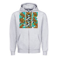 Heather Grey cowhide mama with rustic teal wood Zipper Hoodie - TumblerDesignByShophia