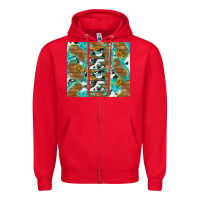 Red cowhide mama with rustic teal wood Zipper Hoodie - TumblerDesignByShophia