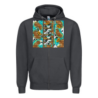 Smoke cowhide mama with rustic teal wood Zipper Hoodie - TumblerDesignByShophia