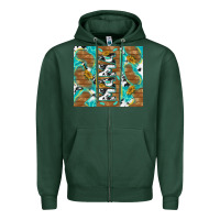 Sports Green cowhide mama with rustic teal wood Zipper Hoodie - TumblerDesignByShophia