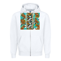 White cowhide mama with rustic teal wood Zipper Hoodie - TumblerDesignByShophia