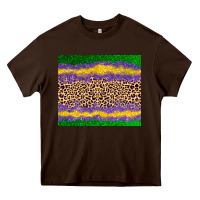 Chocolate Brown mardi gras leopard Heavy Core Tee - AdoDesignShop