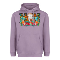 Lavender Mom Cow Flowers Heavyweight Hoodie - CowCowDesign