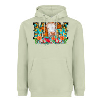 Matcha Mom Cow Flowers Heavyweight Hoodie - CowCowDesign
