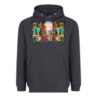 Smoke Mom Cow Flowers Heavyweight Hoodie - CowCowDesign