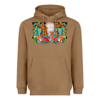 Toasted Coconut Mom Cow Flowers Heavyweight Hoodie - CowCowDesign