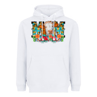 White Mom Cow Flowers Heavyweight Hoodie - CowCowDesign