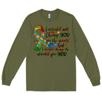 Army Green autism awareness Long Sleeve Tee - Artiststas