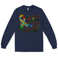 Navy autism awareness Long Sleeve Tee - Artiststas