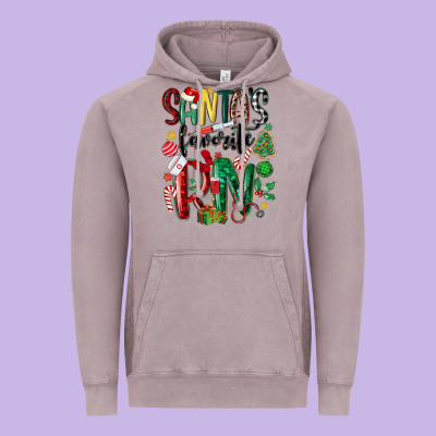 Santas Favorite Registered Nurse Vintage Hoodie Designed By Maliassmallbusiness