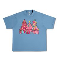 Pebble Blue Pink Christmas trees Urban Heavy Tee - NancyCooperArtShop