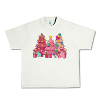 Pistachio Pink Christmas trees Urban Heavy Tee - NancyCooperArtShop
