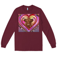 Highland Cow Valentine's Day Long Sleeve Tee | Teevron