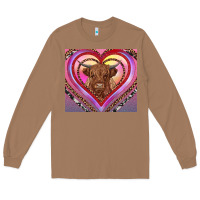 Toasted Coconut highland cow valentine's day Long Sleeve Tee - RanaPortraitStore