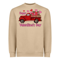 Mushroom happy valentine's day truck hearts Heavyweight Sweatshirt - RanaPortraitStore