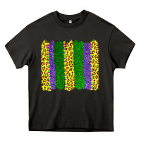 Asphalt mardi gras leopard brushstrokes Heavy Core Tee - AdoDesignShop