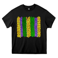 Black mardi gras leopard brushstrokes Heavy Core Tee - AdoDesignShop