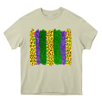 Mossy mardi gras leopard brushstrokes Heavy Core Tee - AdoDesignShop